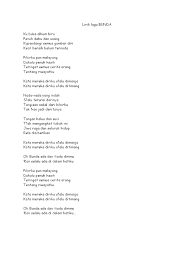 Terima kasih cinta untuk segalanya kau berikan lagi kesempatan itu tak akan terulang lagi semua kesalahanku yang pernah menyakitimu. Lirik Lagu Bunda