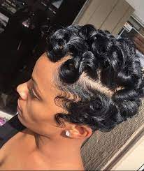 Then, place one or two fingers—the more fingers you use, the bigger your curls will be—at the end of that section. Buy Pin Curl Short Cut With A Reserve Price Up To 73 Off