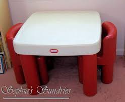 Sophia S Sundries Formerly Frugal Ideas From The Parsonage Repainted Little Tikes Table Toddler Table And Chairs Toddler Table Little Tikes Redo