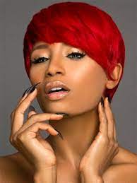 Pin By Kat Cortez On African American Beauty N The Hair Short Red Hair Bright Hair Short Hair Styles
