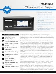 Model N100 UV Fluorescence SO Analyzer | PDF