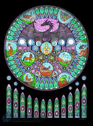 18x24 Fantasy Art Print The Story Glass By Rednebulastudios 22 00 Stain Glass Window Art Art Stained Stained Glass Art