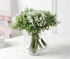 Homey Decor Artificial Baby Breath Flowers With Eucalyptus Leaves Lifelike Bouquet For Wedding Hotel Office Home Decoration Buy Artificial Babysbreath Flower Flower Bouquet Bouquet Wedding Product On Alibaba Com