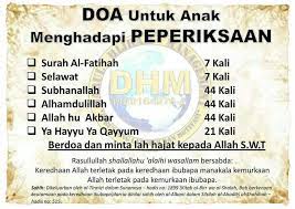 Lebih afdhal lagi, jika doa ini sering diamalkan, anak akan. Doa Untuk Anak Exam