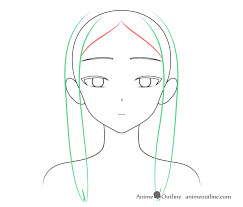 Next, depict the girl's neck in the form of a simple cylinder. How To Draw A Beautiful Anime Girl Step By Step Animeoutline