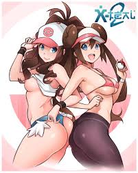 rosa and hilda (pokemon and 2 more) drawn by x