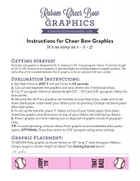 cheer bow graphics instructions ribbon and bows oh my