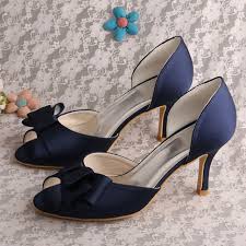 There are some fashion experts who say throw out the navy dress with black shoes rule. Top Selling Peep Toe Spring Heels Womens Navy Dress Shoes Bridal Thin Heel Women S Pumps Aliexpress