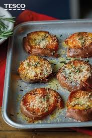 Smashed Sweet Potatoes Recipe Christmas Dinner Tesco Real Food Recipe Smashed Sweet Potatoes Recipes Veggie Dishes
