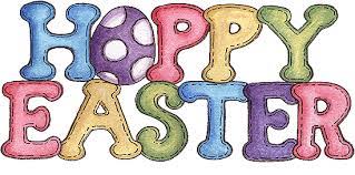 Easter baskets, bunnies, lilies, chicks, eggs, flowers, painted eggs, ribbons and colored eggs. An Easter Greeting Easter Clipart Easter Cartoons Easter Greetings