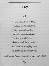William blake poetry collection from famous poets and poems. Joy And Woe Woven Are Fine William Blake