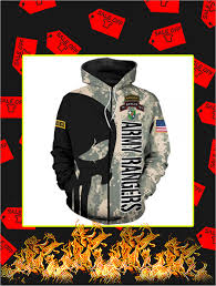Skull army logo cartoon premium vector. Available 3d Printed Us Army Rangers Punisher Skull Hoodie And T Shirt