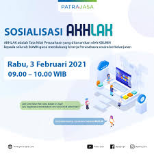 Jun 10, 2021 · wakil menteri ii bumn kartika wirjoatmodjo mengatakan fokus utama saat ini adalah menyinergikan pengembangan talenta yang ada di bumn. Sosialisasi Akhlak Patra Jasa Patra Jasa