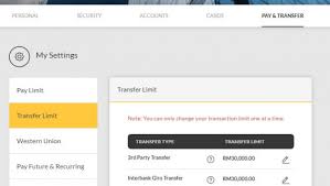 Scroll down a little bit … continue reading how to change maybank2u transaction limit Maybank Cannot Increase 3000 Transfer Limit
