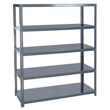 The open design allows users to view and access items from all sides, making it ideal for use. Edsal 1256 Industrial Gray Shelving 5 Adjustable 14 Gauge Steel Shelves 13 Gauge Steel Posts 3000 Lb Per Shelf Capacity 96 Height X 36 Width X 18 Depth Amazon Co Uk Home Kitchen