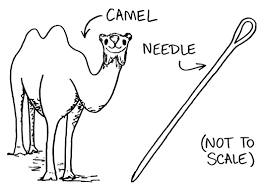 Was jesus referring to a literal camel and a literal needle, or to a gate that was known as the needle's eye? Can The Rich Get To Heaven Account4 17