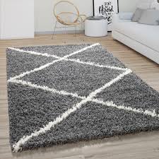 Hochflor teppich wellen muster shaggy 2001 grun langflor design gemustert. Hochflor Teppich Wohnzimmer Shaggy Skandinavisches Rauten Muster Modern Dunkel Grau Kaufen Bei Diva Teppich Center