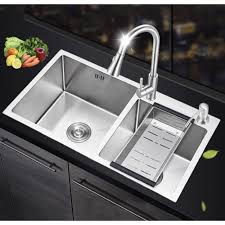 Use the paper tempate, draw the necesery place on the kitchen worktop; Paket Lengkap Kitchen Sink 8245 Stainless Bak Cuci Piring 2 Lubang Stainless Shopee Indonesia