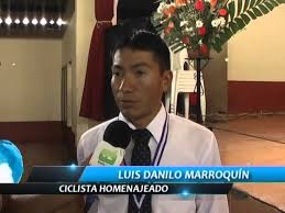 Homenaje al ciclista distinguido Luis Danilo Marroquín
