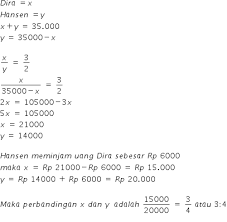 Ayah membagikan uang kepada aya, budi, dan caca dengan perbandingan 2 : Https Roboguru Ruangguru Com Question Perbandingan Uang Dira Dan Hansen Adalah 3 2 Jumlah Uang Mereka Adalah Qu 9uj211gt