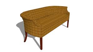 The settee is placed within a wooden octagonal inset border. Round Curved Stuffed Lounge Settee Sofa 3d Warehouse