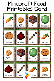 Is there anything more synonymous with camping than the tent? 10 Best Minecraft Food Printables Card Printablee Com