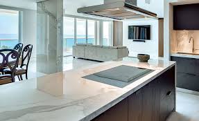 Crisp white kitchen with neolith estatuario splashback at the helm properties tresor project. Neolith Surfacing Transformed An Outdated Condominium Into A Seamless Sophisticated Santuary 2016 06 01 Stone World