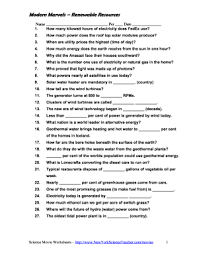This activity will also reinforce kids' awareness of environmental issues. Modern Marvels Renewable Energy Worksheet Answer Key Pdf Fill Online Printable Fillable Blank Pdffiller