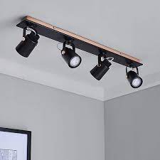 Bolden Black 4 Light Bar Spotlight Dunelm Kitchen Ceiling Lights Bar Lighting Track Lighting Bedroom