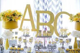 A baby shower is a traditional event. Kara S Party Ideas Yellow Gray Alphabet Baby Shower Gender Reveal Kara S Party Ideas