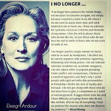Meryl Streep On Patience Words Inspirational Words Wise Words
