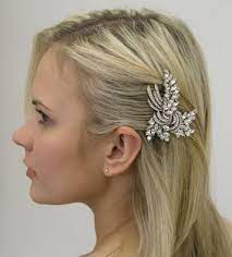 Side Pinned Up Straight Hair Hairdo Wedding Wedding Hairstyles Wedding Short Hairstyles