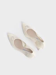Cream Lace Stiletto Pumps Charles Keith Pt