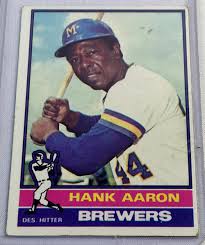 Get the best deal for hank aaron baseball cards from the largest online selection at ebay.com. Lot 1976 Topps 550 Hank Aaron Milwaukee Brewers Baseball Card