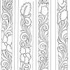 Flower medley pattern for leather carving. 1