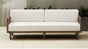 Tropez Outdoor Wood Sofa Reviews Cb2
