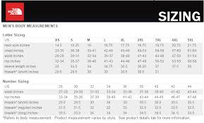 good north face osito jacket size chart 04a50 6ff3f