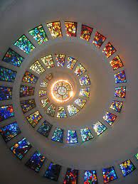Designed in 1976 by architect philip johnson, this island of serenity in the heart of downtown dallas contains a landscaped meditation garden with cascading fountains and a. Spiral Stained Glass Windows Stained Glass Window Film Stained Glass Stained Glass Mosaic