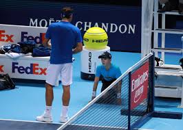 Tennis ball boy slams head before serve ( marky mark meme remix). Wimbledon Ball Boy Runs Into Wall