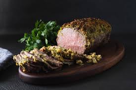 Remove the herbs, onion, and garlic from the sauce, then the sauce is ready to stand by for the beef. Herb Crusted Eye Round Roast Beef Low Carb Maven