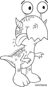 Monster Coloring Page Happy Silly Monster Coloring Page Vector Illustration Ar In 2020 Monster Coloring Pages Valentines Day Coloring Page Monster Truck Coloring Pages