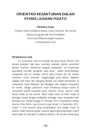 Siapakah nama pembicara dalam pidato pada bacaan? Https Publikasiilmiah Ums Ac Id Bitstream Handle 11617 3461 6 Orientasi Kesantunan Dalam Embelajaran Pidato Pdf Sequence 1