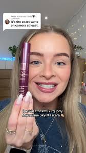 Maybelline Sky High Burgundy vs Black Mascara Comparison