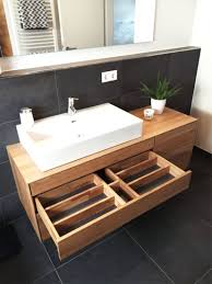 Waschtischunterschrank Aus Holz Modern Massiv Eiche Waschtisch Unterschrank Holz H Ngend G Ste Wc Bad Schubkasten Onlinesho In 2020 Vanity Oak Vanity Unit Vanity Units