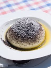 The austrian type is closer to the french crêpes than the thick american pancakes and yet a little thicker than the french version. Germknodel Wikipedia
