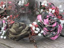 Pink Camo Wedding Centerpiece Candle Ring Mason By Thevinedesigns 29 95 Camo Wedding Centerpieces Camo Wedding Pink Camo Wedding