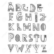Selecting a brush tool in a photo editing program. Hand Drawn Vector Alphabet Writing Style Doodles Isolated On White Background Royalty Free Cliparts Vectors And Stock Illustration Image 75414219