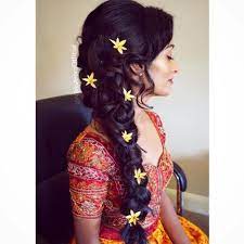 Micro braids, cornrows, box braids, fishtail, ghana, faux, goddess are just a few names of braid styles for black girls. Traditional Indian Messy Side Braid Side Braid Hairstyles Indian Hairstyles South Indian Wedding Hairstyles