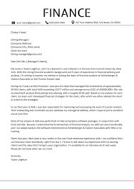 Finance Cover Letter Example Writing Tips Resume Genius