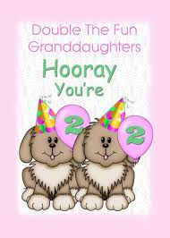Birthday Card Birthday Wishes For Twins Images Twin Granddaughters 2nd Birthday Puppies Card Ad Sponsored Granddaughters Twin In 2020 Twins 1st Birthdays Birthday Wishes Greetings Birthday Cards For Twins